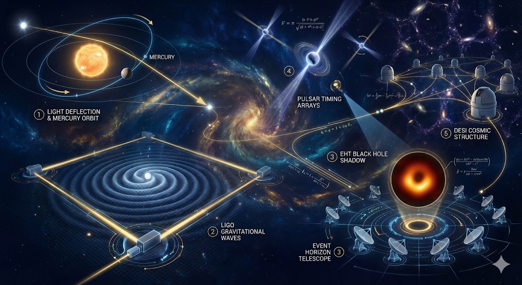 广义相对论的多种实验检验方法
