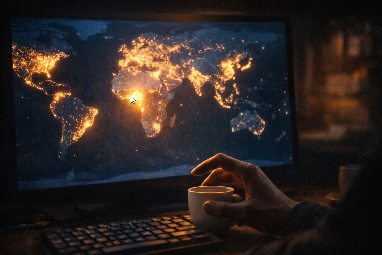 GitHub地图上的全球光点