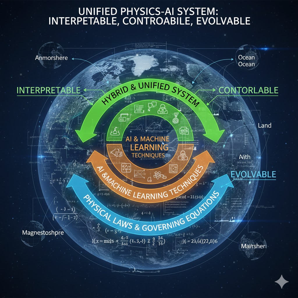 物理与AI统一系统概念图